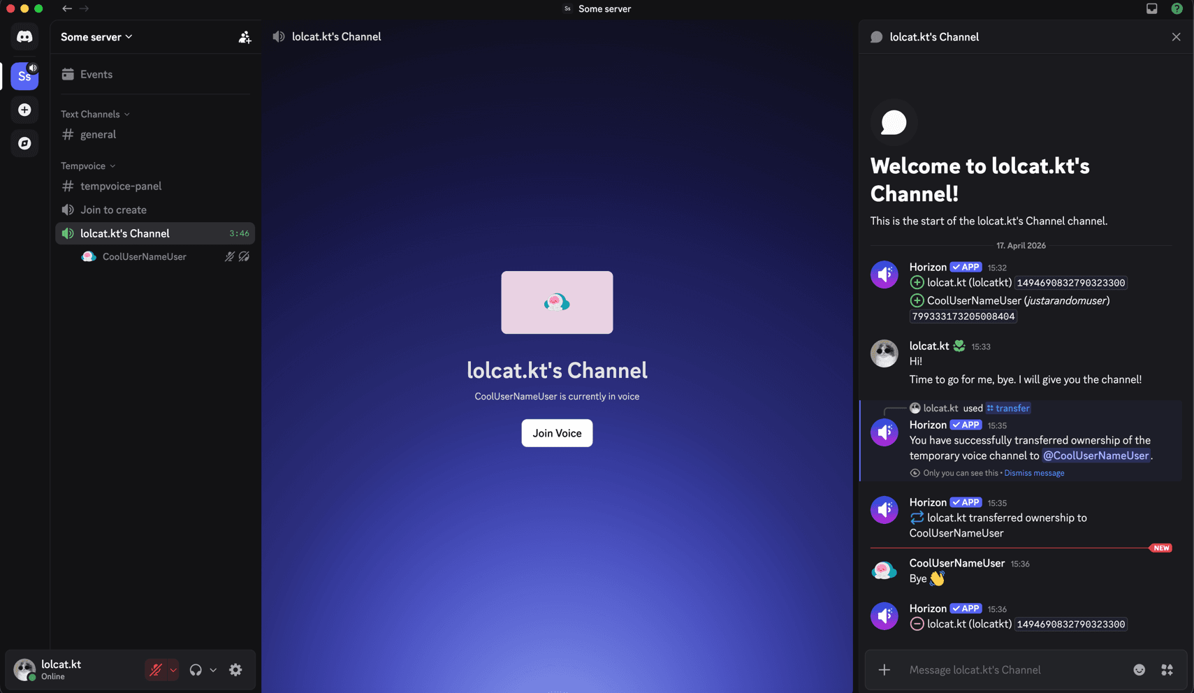 In-Channel Log Showcase