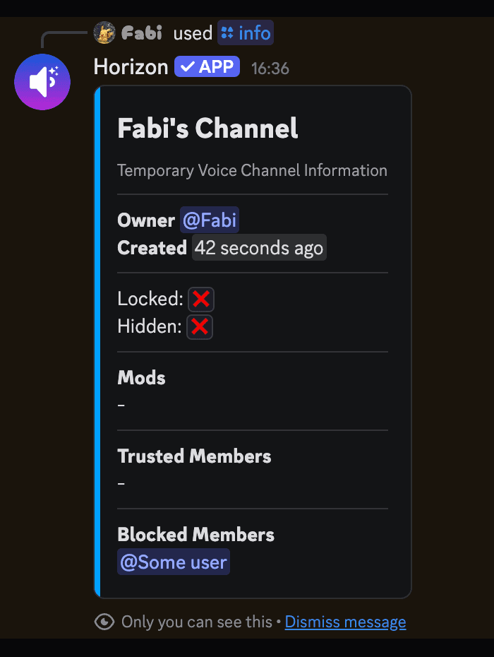 Channel Info